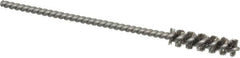 Weiler - 1/4" Diam Helical Stainless Steel Tube Brush - 0.004" Filament Diam, 1" Brush Length, 3-1/2" OAL, 1/8" Diam Stainless Steel Shank - Strong Tooling