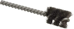 Weiler - 3/4" Diam Helical Stainless Steel Tube Brush - 0.006" Filament Diam, 1" Brush Length, 3-1/2" OAL, 7/32" Diam Stainless Steel Shank - Strong Tooling