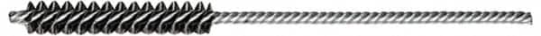 Weiler - 1-1/2" Long x 3/16" Diam Steel Hand Tube Brush - Single Spiral, 7" OAL, 0.003" Wire Diam, 3/32" Shank Diam - Strong Tooling
