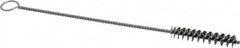 Weiler - 2" Long x 3/8" Diam Steel Hand Tube Brush - Single Spiral, 8" OAL, 0.004" Wire Diam, 1/8" Shank Diam - Strong Tooling