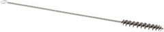 Weiler - 1-1/2" Long x 1/4" Diam Stainless Steel Hand Tube Brush - Single Spiral, 7" OAL, 0.003" Wire Diam, 3/32" Shank Diam - Strong Tooling