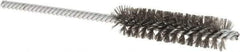 Weiler - 1/2" Diam Helical Steel Tube Brush - Double Spiral, 0.004" Filament Diam, 2" Brush Length, 5" OAL, 5/32" Diam Shank - Strong Tooling