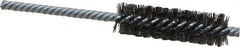 Weiler - 3/4" Diam Helical Steel Tube Brush - Double Spiral, 0.006" Filament Diam, 2-1/2" Brush Length, 5-1/2" OAL, 1/4" Diam Shank - Strong Tooling