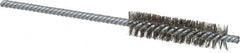 Weiler - 1/2" Diam Helical Stainless Steel Tube Brush - Double Spiral, 0.006" Filament Diam, 2" Brush Length, 5" OAL, 5/32" Diam Shank - Strong Tooling