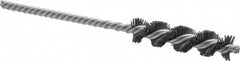 Weiler - 1/2" Diam Helical Nylon Tube Brush - Single Spiral, 0.022" Filament Diam, 2" Brush Length, 5" OAL, 3/16" Diam Shank - Strong Tooling