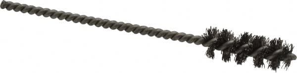 Weiler - 3/8" Diam Helical Steel Tube Brush - 0.008" Filament Diam, 1" Brush Length, 3-1/2" OAL, 1/8" Diam Stainless Steel Shank - Strong Tooling