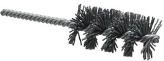 Weiler - 1-1/4" Diam Helical Nylon Tube Brush - Single Spiral, 0.035" Filament Diam, 2-1/2" Brush Length, 5-1/2" OAL, 1/4" Diam Shank - Strong Tooling