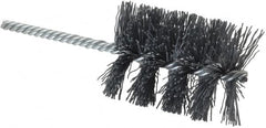 Weiler - 2" Diam Helical Nylon Tube Brush - Single Spiral, 0.022" Filament Diam, 2-1/2" Brush Length, 5-1/2" OAL, 1/4" Diam Shank - Strong Tooling