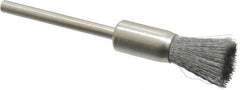 Weiler - 5/16" Brush Diam, Crimped, End Brush - 1/8" Diam Shank, 25,000 Max RPM - Strong Tooling