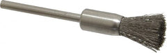 Weiler - 5/16" Brush Diam, Crimped, End Brush - 1/8" Diam Shank, 25,000 Max RPM - Strong Tooling