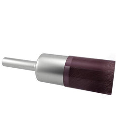 Weiler - 1/2" Brush Diam, Encapsulated, Crimped, End Brush - 1/4" Diam Shank, 18,000 Max RPM - Strong Tooling