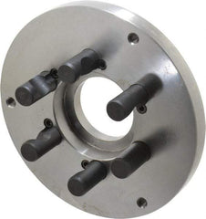 Buck Chuck Company - Adapter Back Plate for 8" Diam Self Centering Lathe Chucks - D1-5 Mount, 2.39" Through Hole Diam, 6.283mm ID, 7.87" OD, 0.794" Flange Height, Steel - Strong Tooling