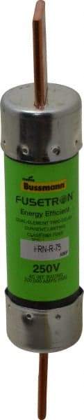 Cooper Bussmann - 250 VAC, 75 Amp, Time Delay General Purpose Fuse - Bolt-on Mount, 5-7/8" OAL, 20 at DC, 200 (RMS) kA Rating, 1-1/16" Diam - Strong Tooling