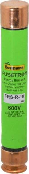 Cooper Bussmann - 300 VDC, 600 VAC, 10 Amp, Time Delay General Purpose Fuse - Fuse Holder Mount, 127mm OAL, 20 at DC, 200 (RMS) kA Rating, 13/16" Diam - Strong Tooling