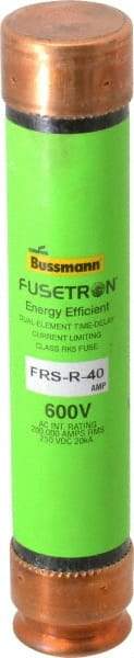 Cooper Bussmann - 250 VDC, 600 VAC, 40 Amp, Time Delay General Purpose Fuse - Fuse Holder Mount, 5-1/2" OAL, 20 at DC, 200 (RMS) kA Rating, 1-1/16" Diam - Strong Tooling