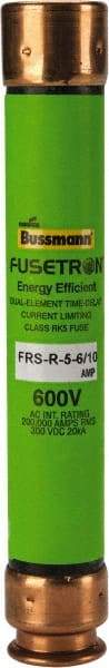 Cooper Bussmann - 300 VDC, 600 VAC, 5.6 Amp, Time Delay General Purpose Fuse - Fuse Holder Mount, 127mm OAL, 20 at DC, 200 (RMS) kA Rating, 13/16" Diam - Strong Tooling