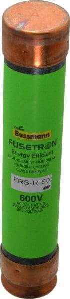 Cooper Bussmann - 250 VDC, 600 VAC, 50 Amp, Time Delay General Purpose Fuse - Fuse Holder Mount, 5-1/2" OAL, 20 at DC, 200 (RMS) kA Rating, 1-1/16" Diam - Strong Tooling