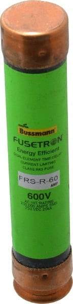 Cooper Bussmann - 250 VDC, 600 VAC, 60 Amp, Time Delay General Purpose Fuse - Fuse Holder Mount, 5-1/2" OAL, 20 at DC, 200 (RMS) kA Rating, 1-1/16" Diam - Strong Tooling