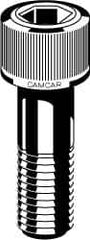 Hex Head Cap Screw: 1/4-20 x 1-3/4″, Alloy Steel, Black Oxide Finish Partially Threaded, 3/16″ Hex