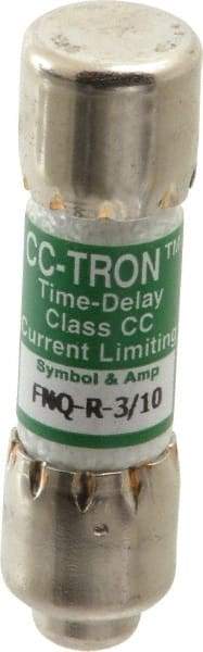 Cooper Bussmann - 300 VDC, 600 VAC, 0.3 Amp, Time Delay General Purpose Fuse - Fuse Holder Mount, 1-1/2" OAL, 200 at AC (RMS) kA Rating, 13/32" Diam - Strong Tooling