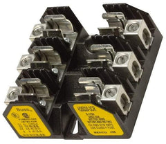 Cooper Bussmann - 2 Pole, 8 to 1/0 AWG, 250 VAC/VDC, 100 Amp, Screw Mount Fuse Block - 7.36 Inch Long x 3.38 Inch Wide x 2.06 Inch High Block - Strong Tooling