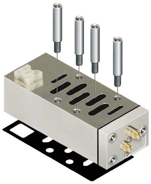 Parker - ISO 1 Sandwich Flow Control Valve - ISO 5599-2 Plug-In, 0 to 145 PSI & Zinc Material - Strong Tooling