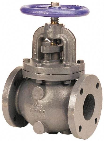 NIBCO - 4" Pipe, Flanged Ends, Iron Renewable Globe Valve with Bypass - Bronze Disc, Bolted Bonnet, 200 psi WOG, 125 psi WSP, Class 125 - Strong Tooling