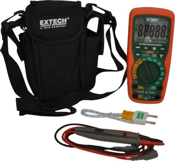 Extech - EX530, CAT IV, 1,000 VAC/VDC, Digital True RMS Multimeter - 40 mOhm, Measures Voltage, Capacitance, Current, Frequency, Resistance, Temperature - Strong Tooling