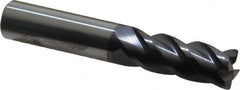 ProMax - 1/2", 4 Flute, Single End, Solid Carbide, 0.03" Corner Radius End Mill - 3" OAL, 40° Helix, Right Hand Flute, 1" LOC, Right Hand Cut - Strong Tooling