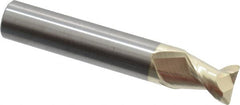 Accupro - 1/2", 2 Flute, Single End, Solid Carbide, 0.03" Corner Radius End Mill - 3" OAL, 45° Helix, Right Hand Flute, 5/8" LOC, Right Hand Cut - Strong Tooling