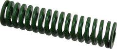 Dayton Lamina - 1" Hole Diam, 1/2" Rod Diam, 4" Free Length, Green Die Spring - 12.1 Lb Max Deflection, 1.61" Max Deflection, Light Duty, Chromium Vanadium Steel - Strong Tooling