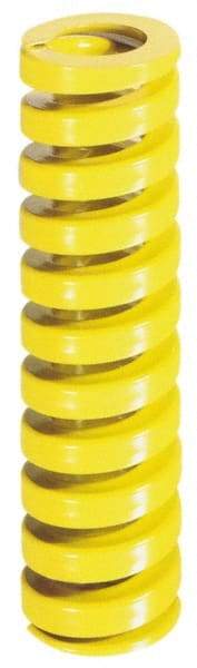 Dayton Lamina - 1-1/4" Hole Diam, 5/8" Rod Diam, 5" Free Length, Yellow Die Spring - 69.6 Lb Max Deflection, 1.25" Max Deflection, Extra Heavy Duty, Chromium Vanadium Steel - Strong Tooling