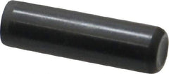 Holo-Krome - 3/8" Diam x 1-1/4" Pin Length Grade 8 Alloy Steel Standard Dowel Pin - Black Luster Finish, C 47-58 & C 60 (Surface) Hardness, 1 Beveled & 1 Rounded End - Strong Tooling