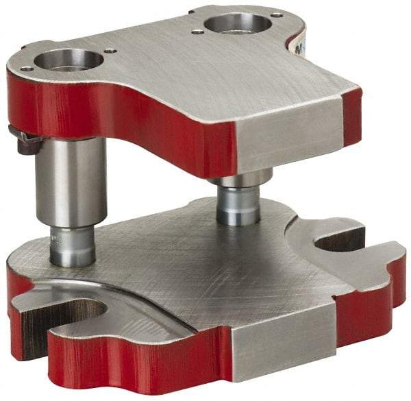 Anchor Danly - 5" Guide Post Length, 1-3/8" Die Holder Thickness, 7" Radius, Back Post Steel Die Set - 8-3/4" Overall Width x 6-5/16" Overall Depth - Strong Tooling