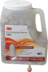 3M - 2, 18 to 5, 12 AWG, 600 Volt, Flame Retardant, Wing Twist on Wire Connector - Red & Tan, 221°F - Strong Tooling