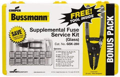 Cooper Bussmann - 32 to 250 VAC/VDC, Fuse Service Kit - 20 Amps, Glass and Ceramic - Strong Tooling