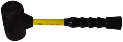 NUPLA - 6 Lb Head 3" Face Tough Polymer Nonmarring Hammer without Faces - 15-1/2" OAL, Fiberglass Handle - Strong Tooling