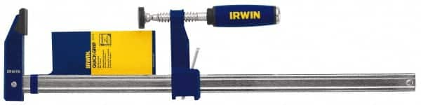 Irwin - 30" Capacity, 3-1/8" Throat Depth Bar Clamp - 1,000 Lb Clamping Pressure, 30" OAL - Strong Tooling