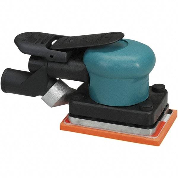 Dynabrade - 10,000 OPM, 13 CFM Air Consumption, Palm Air Orbital Sander - Rectangular Pad, 1/4 NPT Inlet - Strong Tooling