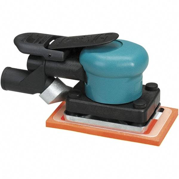 Dynabrade - 10,000 OPM, 13 CFM Air Consumption, Palm Air Orbital Sander - Rectangular Pad, 1/4 NPT Inlet - Strong Tooling