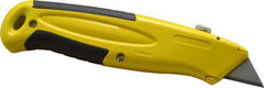 PHC - Retractable Utility Knife - 2-1/4" Blade, Yellow Zinc Handle, 5 Blades Included - Strong Tooling