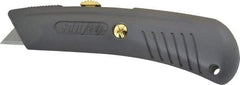 PHC - Retractable Utility Knife - 2-1/4" Blade, Gray Zinc Handle, 1 Blade Included - Strong Tooling