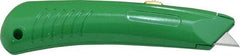 PHC - Retractable Utility Knife - 2-1/4" Blade, Green Zinc Handle, 1 Blade Included - Strong Tooling