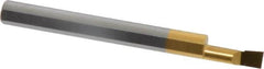 Accupro - 0.14" Min Bore Diam, 0.4" Max Bore Depth, 3/16 Shank Diam, Boring Bar - Right Hand Cut, Solid Carbide, TiN Finish - Exact Industrial Supply