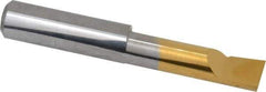 Accupro - 0.36" Min Bore Diam, 1-1/4" Max Bore Depth, 3/8 Shank Diam, Boring Bar - Right Hand Cut, Solid Carbide, TiN Finish - Exact Industrial Supply