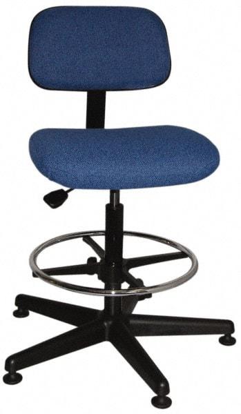 Bevco - Pneumatic Height Adjustable Chair - Cloth Seat, Navy Blue - Strong Tooling