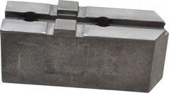 H & R Manufacturing - Tongue & Groove Attachment, Square Soft Lathe Chuck Jaw - Steel, 1-3/4" Btw Mount Hole Ctrs, 3-15/16" Long x 1-1/4" Wide x 1-5/8" High, 5/16" Groove - Strong Tooling