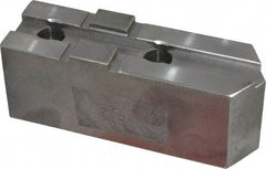 H & R Manufacturing - Tongue & Groove Attachment, Square Soft Lathe Chuck Jaw - Steel, 2.12" Btw Mount Hole Ctrs, 4-13/16" Long x 1-1/2" Wide x 1-7/8" High, 1/2" Groove - Strong Tooling