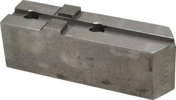 H & R Manufacturing - Tongue & Groove Attachment, Square Soft Lathe Chuck Jaw - Steel, 3" Btw Mount Hole Ctrs, 7-1/4" Long x 2" Wide x 2-5/16" High, 1/2" Groove - Strong Tooling