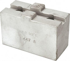 H & R Manufacturing - Tongue & Groove Attachment, Square Soft Lathe Chuck Jaw - Aluminum, 1-1/2" Btw Mount Hole Ctrs, 2-5/8" Long x 1-1/4" Wide x 1-5/8" High, 5/16" Groove - Strong Tooling